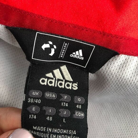 Adidas Outdoor Red Full Zip Shell Jacket Coat Men Size Small Logo Lined - Picture 6 of 8